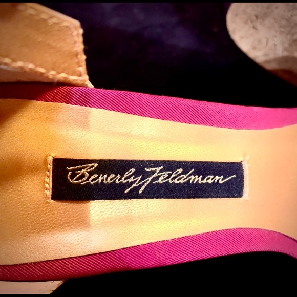 BEVERLY FELDMAN Colorful Metallic Snakeskin Heels - Picture 7 of 7